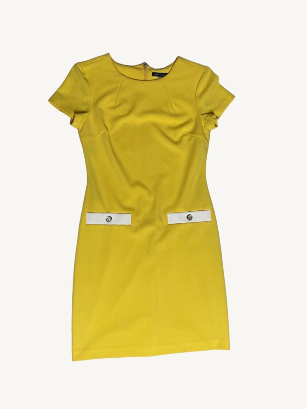 Tommy Hilfiger Yellow Stretch Shift Dress